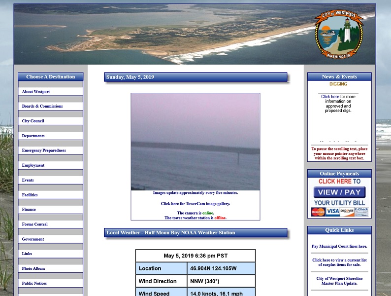 Westport, WA Homepage