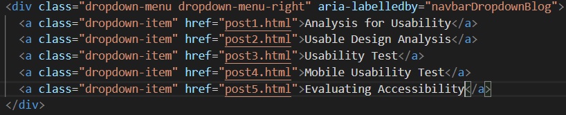 Dropdown HTML - After