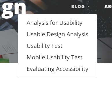 A very informative dropdown menu