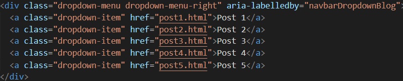 Dropdown HTML - Before