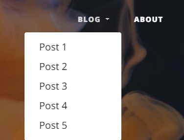 A very uninformative dropdown menu